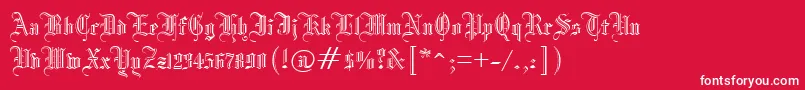 ManuscriptOpenRegular Font – White Fonts on Red Background