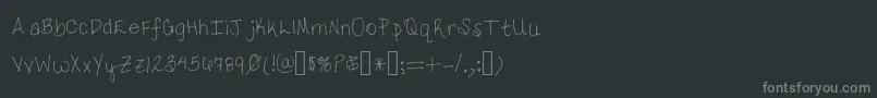 Шрифт TarasHandwriting2 – серые шрифты на чёрном фоне