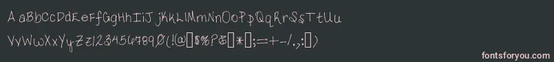 フォントTarasHandwriting2 – 黒い背景にピンクのフォント