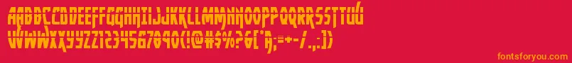 Yankeeclipperlaser Font – Orange Fonts on Red Background