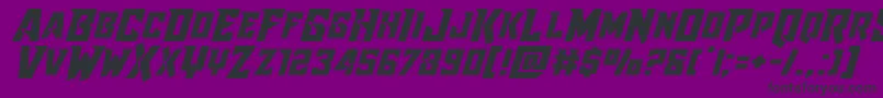 Raidercrusaderexpand Font – Black Fonts on Purple Background