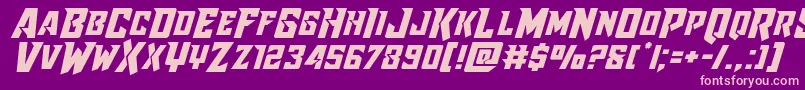 Raidercrusaderexpand Font – Pink Fonts on Purple Background