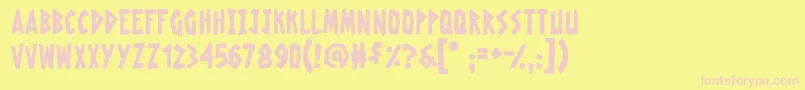 Radgranny Font – Pink Fonts on Yellow Background