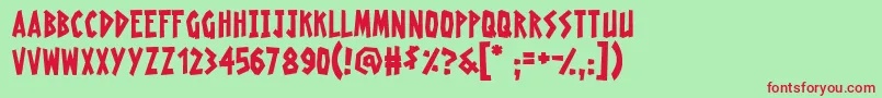 Radgranny Font – Red Fonts on Green Background