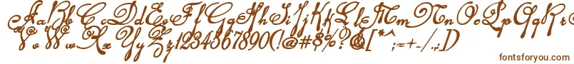 Rhalinabi Font – Brown Fonts on White Background