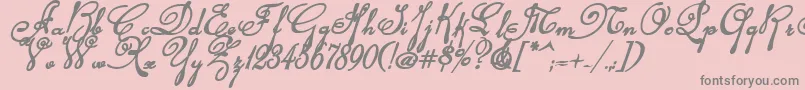 Rhalinabi Font – Gray Fonts on Pink Background