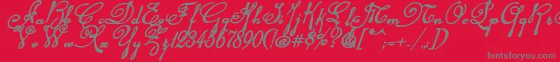 Rhalinabi Font – Gray Fonts on Red Background