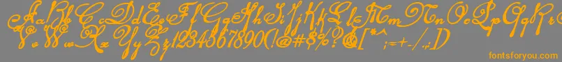 Rhalinabi Font – Orange Fonts on Gray Background