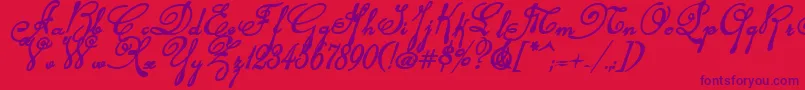Rhalinabi Font – Purple Fonts on Red Background