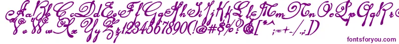 Rhalinabi Font – Purple Fonts on White Background