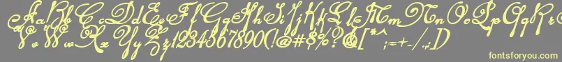 Rhalinabi Font – Yellow Fonts on Gray Background