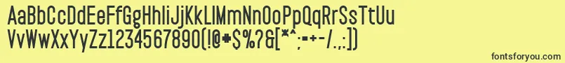 PaktBlack Font – Black Fonts on Yellow Background