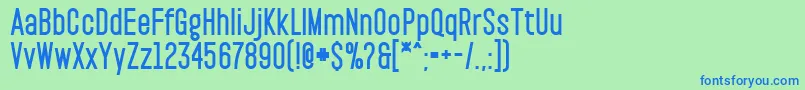 PaktBlack Font – Blue Fonts on Green Background