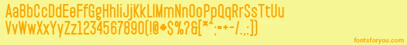 PaktBlack Font – Orange Fonts on Yellow Background