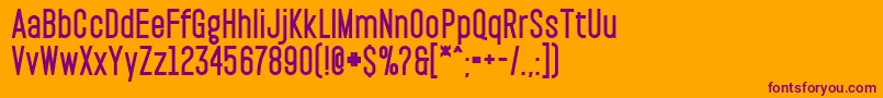 PaktBlack Font – Purple Fonts on Orange Background