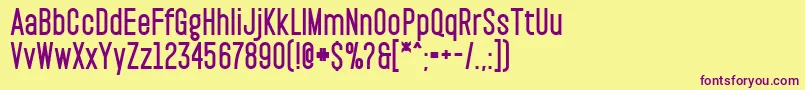 PaktBlack Font – Purple Fonts on Yellow Background