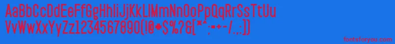フォントPaktBlack – 赤い文字の青い背景