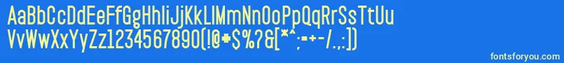 PaktBlack Font – Yellow Fonts on Blue Background