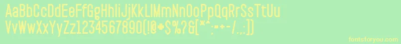 PaktBlack Font – Yellow Fonts on Green Background