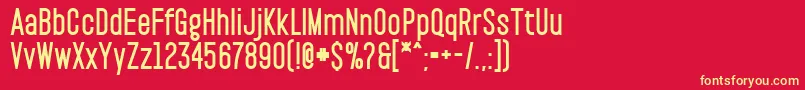 PaktBlack Font – Yellow Fonts on Red Background