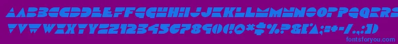 Discoduckital Font – Blue Fonts on Purple Background