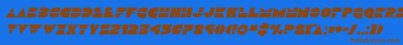 Discoduckital-fontti – ruskeat fontit sinisellä taustalla