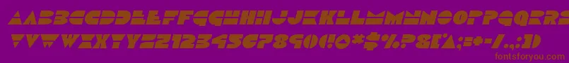 Discoduckital Font – Brown Fonts on Purple Background