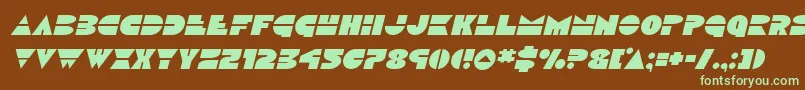 Discoduckital-fontti – vihreät fontit ruskealla taustalla