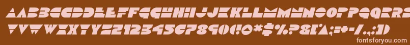 Discoduckital Font – Pink Fonts on Brown Background