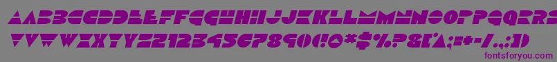 フォントDiscoduckital – 紫色のフォント、灰色の背景