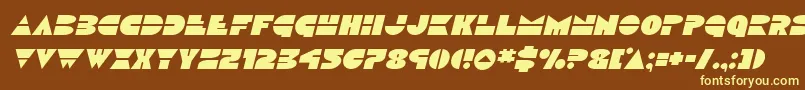 Discoduckital-fontti – keltaiset fontit ruskealla taustalla