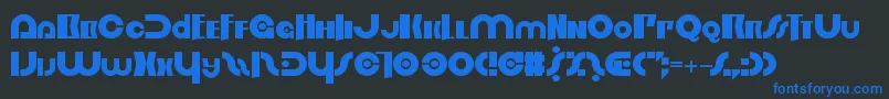 OrderInChaos Font – Blue Fonts on Black Background