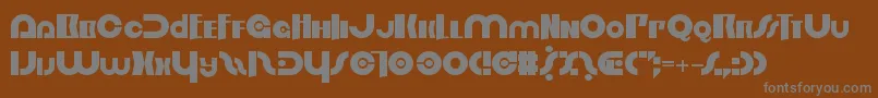 フォントOrderInChaos – 茶色の背景に灰色の文字