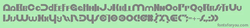 フォントOrderInChaos – 緑の背景に灰色の文字