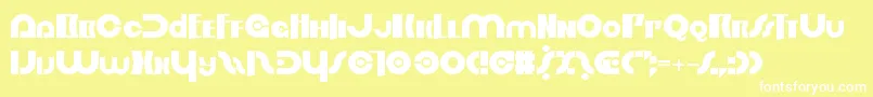 OrderInChaos Font – White Fonts on Yellow Background