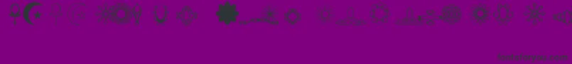 Fonte Jewelset – fontes pretas em um fundo violeta