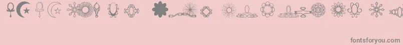 Jewelset Font – Gray Fonts on Pink Background