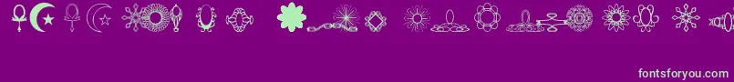 Подробнее о шрифте Jewelset Шрифт Jewelset – зелёные шрифты на фиолетовом фоне