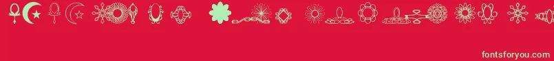 Подробнее о шрифте Jewelset Шрифт Jewelset – зелёные шрифты на красном фоне