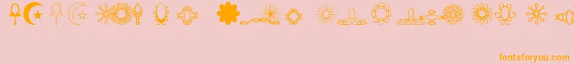 Jewelset Font – Orange Fonts on Pink Background