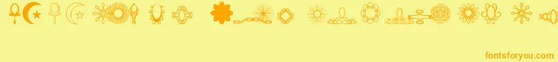 Подробнее о шрифте Jewelset Шрифт Jewelset – оранжевые шрифты на жёлтом фоне