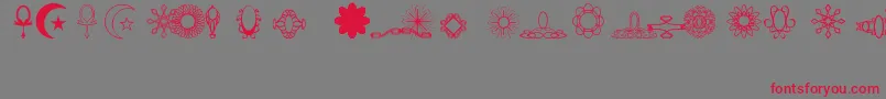 Jewelset Font – Red Fonts on Gray Background