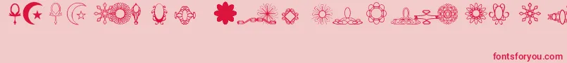 Jewelset Font – Red Fonts on Pink Background