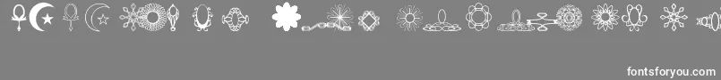 フォントJewelset – 灰色の背景に白い文字