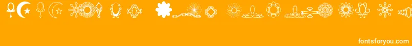 Jewelset Font – White Fonts on Orange Background