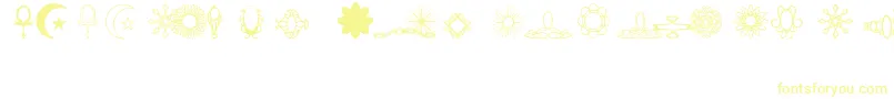 Jewelset-Schriftart – Gelbe Schriften