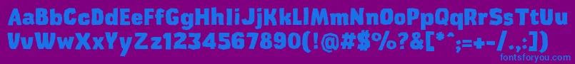 CardboardcatExtrabold Font – Blue Fonts on Purple Background