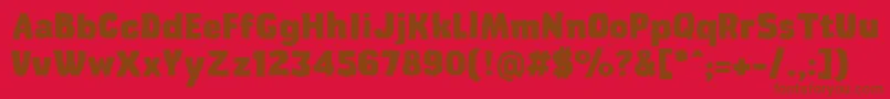 フォントCardboardcatExtrabold – 赤い背景に茶色の文字