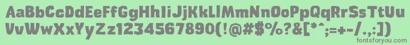 CardboardcatExtrabold Font – Gray Fonts on Green Background