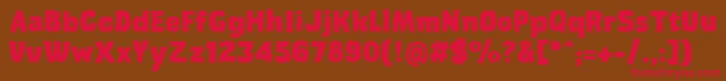 CardboardcatExtrabold Font – Red Fonts on Brown Background